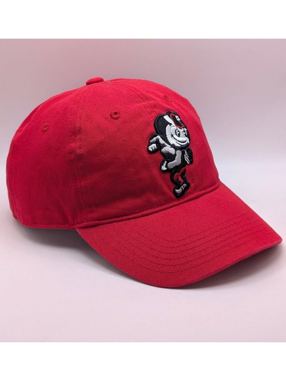 Ohio State Buckeyes Brutus Mascot Fitted Stretch XL Adult Baseball Hat Cap Red